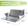 YUMOE Chicken Feeder Galvanized 25Lbs Capacity Weatherproof Treadle Chicken Feeder