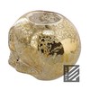 Glass Skull Tealight Holder Gold