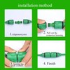 CaLeQi 2PCS Double Male Hose Connectors & 4PCS End Quick