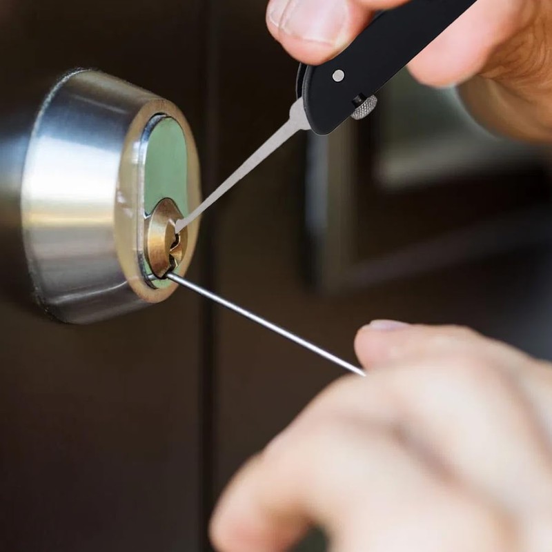 JAWUZ 20 in1 Schlüssellochsperrer türöffnungswerkzeug schlüsseldecoder Lockpicking Set profi steinschleuder