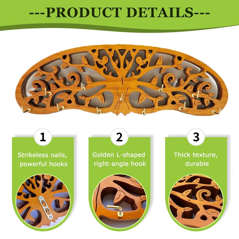 Rustic Herb Drying Rack Hanging,Wooden Tree of Life Dried Herb