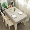 2pcs 137*180cm Plastic Tablecloths Waterproof Grey Checkered PVC Table Cloth