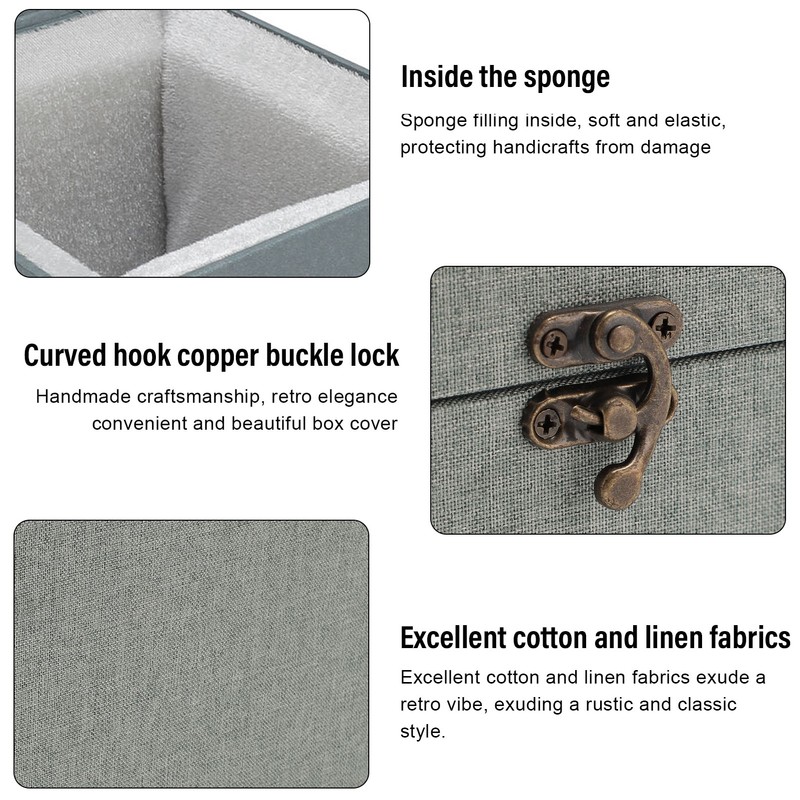 Ball Jointed Doll Head Storage Case Linen Fabric Protective Carrying