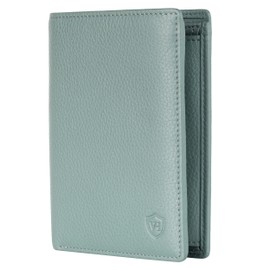 VON HEESEN® Wallets Men & Women, Turquoise (Silver Pine), With XL coin compartment