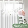 Extra Long No Hook Shower Curtain and Liner Set, Ombre
