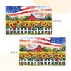 Abucaky Rural Sunflowers Cardinal Birds Flag 3x5 Ft Independence Day