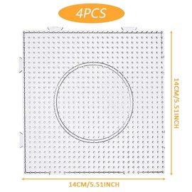Iron Bead Plates, Set of 4, 0.1 inch (2.6 mm), Connectable, DIY Crafts, Making Kit
