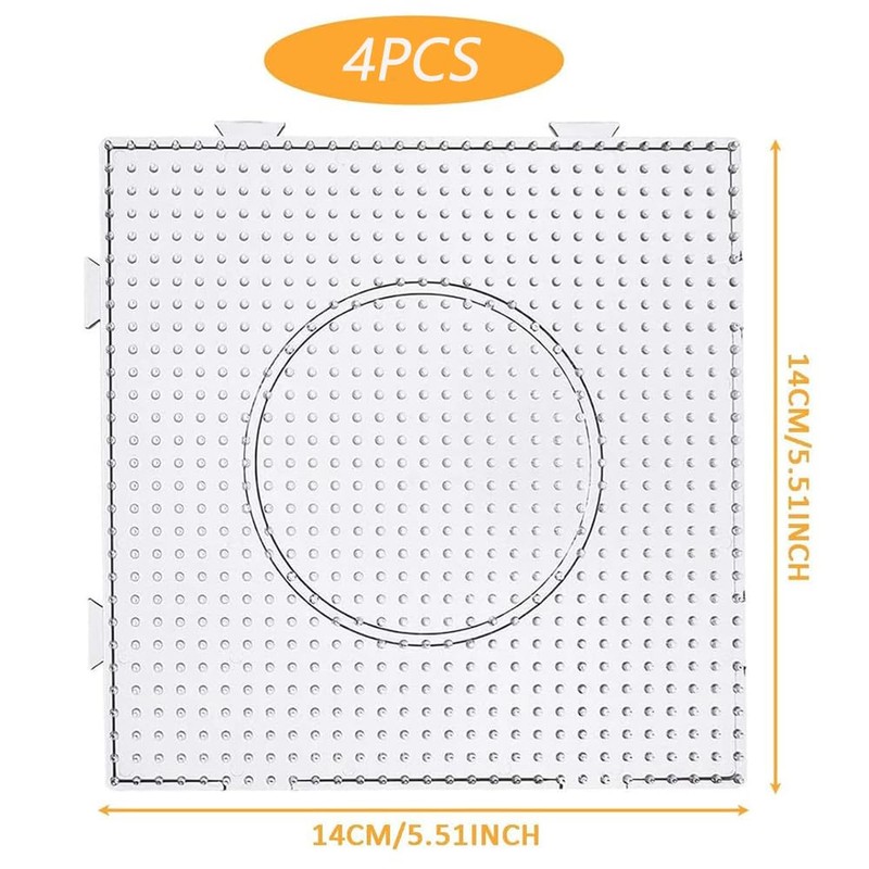 Iron Bead Plates, Set of 4, 0.1 inch (2.6 mm),