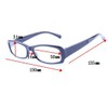 Inlefen Schlanke rechteckige Lesebrille Retro Vintage Brillen Herren Damen (black
