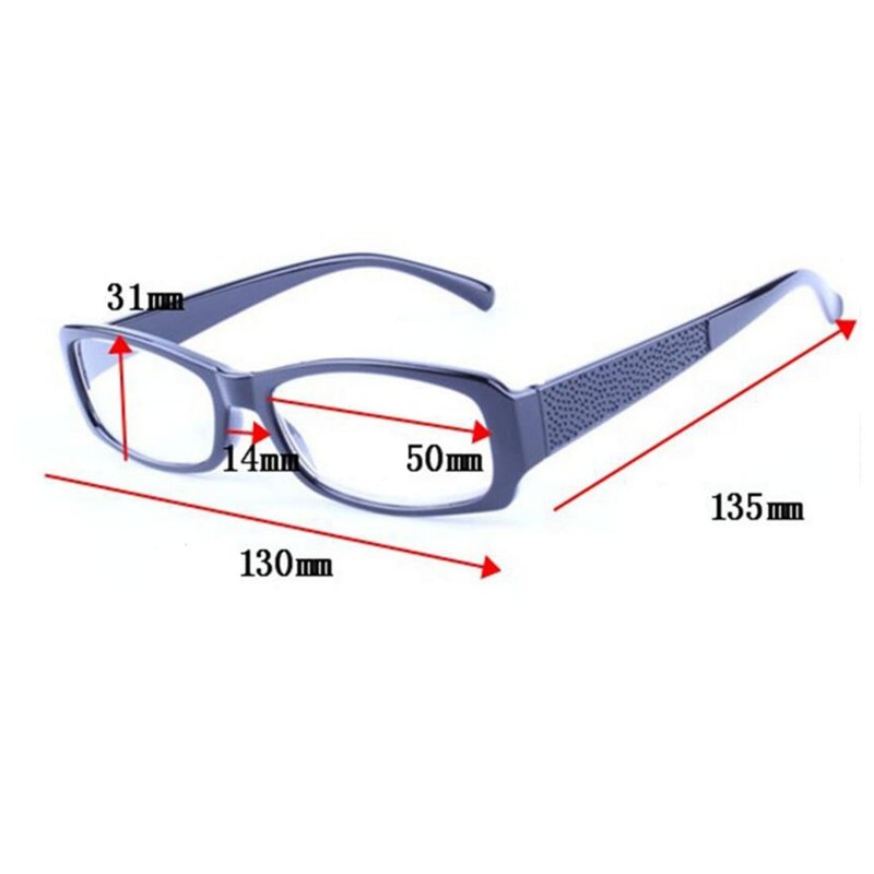 Inlefen Schlanke rechteckige Lesebrille Retro Vintage Brillen Herren Damen (black