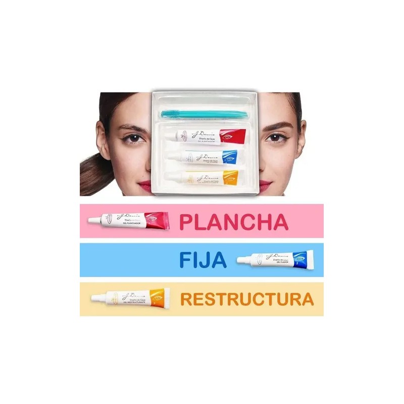 Kit Planchado Cejas J Denis Profesional Laminado 10 Pack