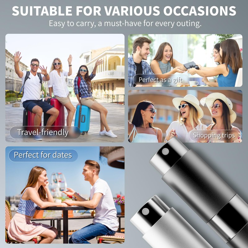 YIKIBOX 8ml Travel Perfume Atomizer Bottles Refillable – Mini Perfume