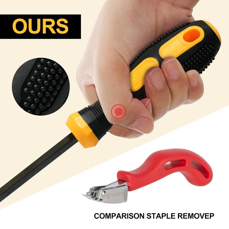 ALIMTEE Updated Upholstery Staple Remover, Staple Remover, Staple Puller,Tack Lifter