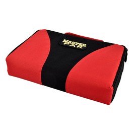 Karella Master PAK Dart Case in 4 Designs, Perfect Storage for up to 3 Sets of Darts and Many Accessories, Dart Case, Case for Darts, Master Pak Black-Red, Two-tone
