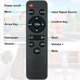 Replacement Remote for Mini Projector,Compatible with WiMiUS S27 Mini Projector.