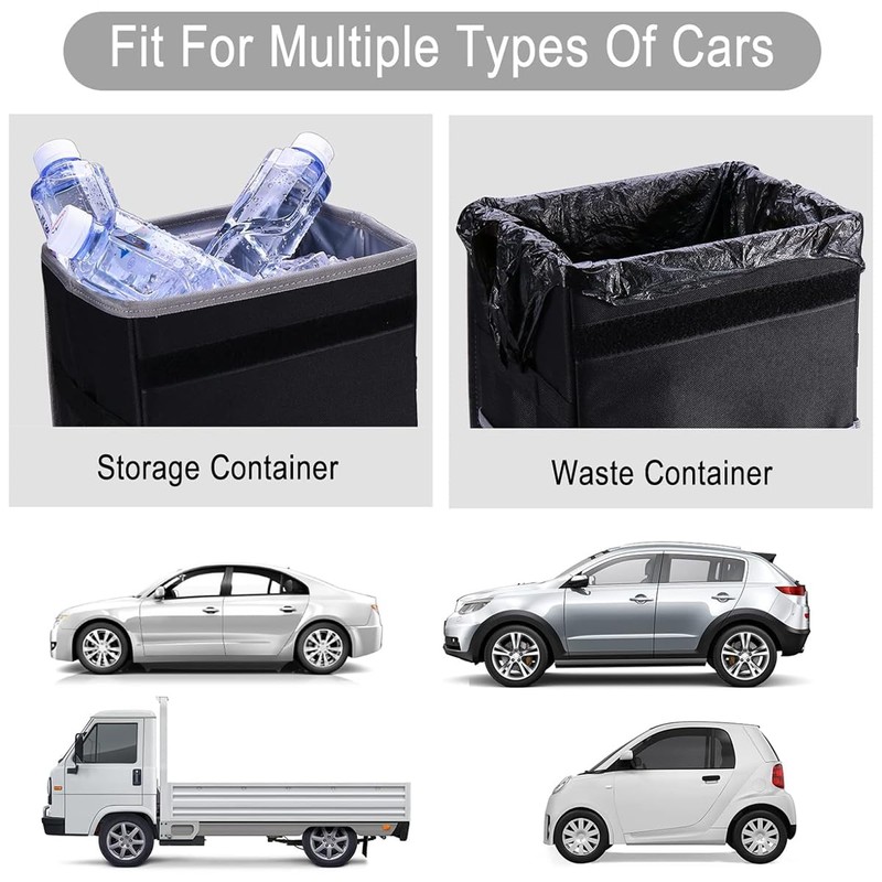 AIMALL Hanging Car Storage Box, Multifunctional Foldable Car Trash Can