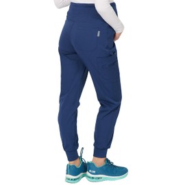 Evolution Scrubs Women's 4-Way Stretch Maternity Jogger Pant, Navy, Medium