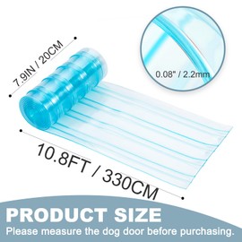 Uross Dog Door Replacement Flaps - 10.8 FT x 7.9 in Weather DIY Cat Door Flap, Doggie Door Replacement Flaps, Vinyl Plastic for Dog House, Ideal Large Pet Door Replacement Flap