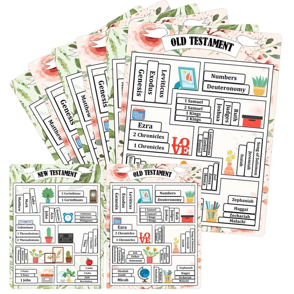 12 Pack Books of The Bible Stickers 6.6 x 4.8