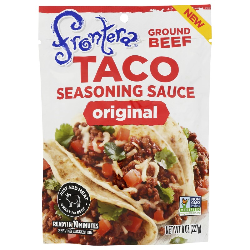 Frontera Taco Seasoning Sauce for Ground Beef, Non GMO, Gluten