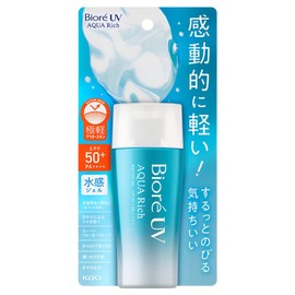 KAO Bior UV Biore UV Aqua Rich Watery Gel Sunscreen SPF50+ PA++++ 70g Sunscreen Made in Japan, 70 g (Pack of 1), 70.0 milliliters, Pack of 1
