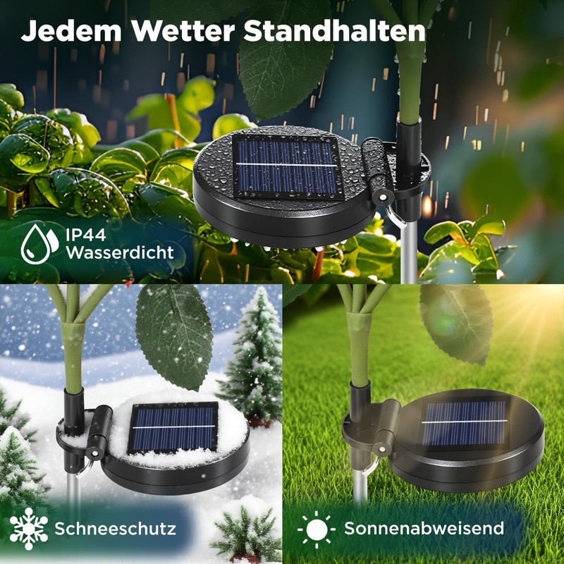 HELESIN Solar Lights Replacement Parts 2 Pieces, 8 Different Light
