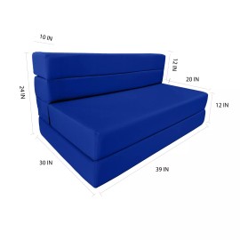Danfuton Lounger Folding Foam Mattress, Portable Chair Mattress 6 x 39 x 80 Royal