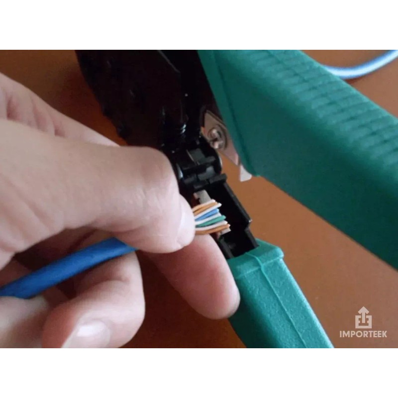 Importeek Pinza Ponchadoras Rj45 Cortador Pela Cables Telefonico Red