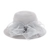 Naimo Women's Organza Church Kentucky Derby Fascinator Hat Elegant Bow