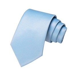 JEMYGINS Baby Blue Tie Mens Necktie for Business and Wedding (Light Blue)