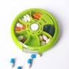 Pill Organizer Travel Pill Cases Weekly Cute Round Pill Box