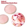 Rose Quartz Coaster Single with Stand (1Pcs),Pink Round Agate Coaster