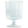 WNA CCW5240 Classicware Fluted Pedestal Wine Glasses, Glass-Like Feel, Polystyrene