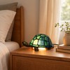 Stained Glass Turtle Table Lamp for Bedside Décor – Blue