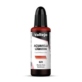 AV Acrylicos Vallejo: Colour Vallejo Liquid Watercolour 33620 Red Brown (32 ml)