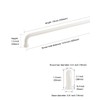 funifiti 5 Pack Long Handles for Kitchen Cabinet Modern White