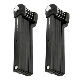 HEB Defender Folding Bike Lock - Heavy Duty Bike Lock - Anti-Theft-Foldable Bike Lock, Combination Bike Lock for Ebikes, MTB, Scooters, & Bicycles (33.5 inch Compact Combination Lock, 2, Count)