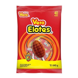 Vero Paleta Elotes Acidulado Sabor Fresa Cubierta Con Chile - 40 Piezas