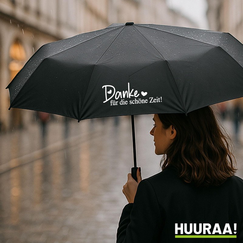Huuraa Regenschirm Danke für die schöne Zeit Herzen Geschenk 98cm