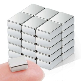 30Pcs Small Magnets for Crafts, 5x4x2mm Fridge Magnets Strong Neodymium Tiny Bar Magnet Muti-Use Flat Whiteboard Magnet s for Refrigerator, DIY, Miniature, Office