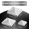 Stainless Steel Pyramid Post Cap for True 6x6 Wood Posts