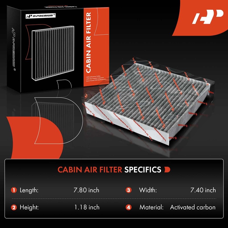 A-Premium 2 filtros de aire de cabina con carbón activado