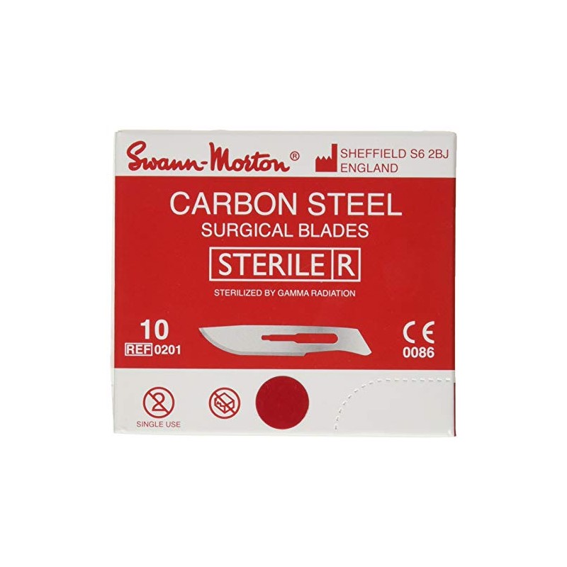 Swann-Morton 0201 Blade Sterile Size 10, Pack of 100