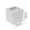 KalaMitica 9 cm Diameter Cube Magnetic Pot - White