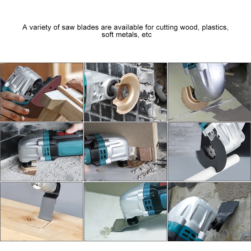 16Pcs Mix Oscillating Saw Blade Sandpaper Trimming Machine Accessories Woodworking