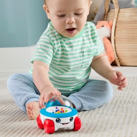 Fisher Price JKD57 Pom Pom Popper Vehicle, Baby and Toddler Toy, Rolling Toy, Educational Activity Toy, 6 Months and Up, Colorful