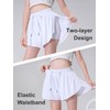 DIPUG Girls Butterfly Shorts with Pocket 2-in-1 Flowy Athletic Skorts