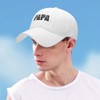 XYIYI Papa White Vintage Washed Distressed Baseball Cap Adjustable Cotton