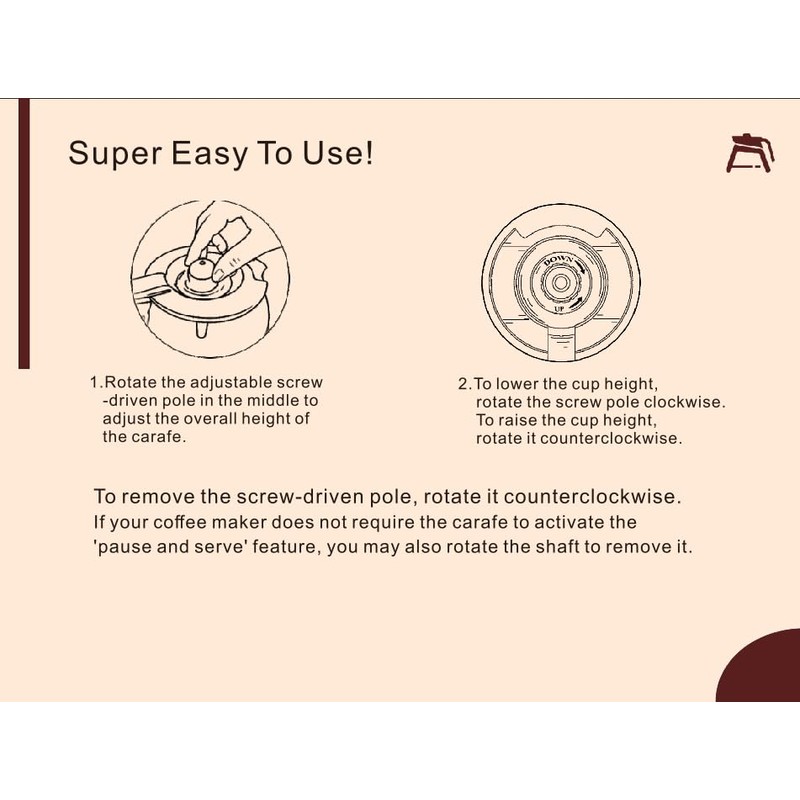 Replacement Coffee Carafe for Black and Decker 12-CUP Coffee Maker,