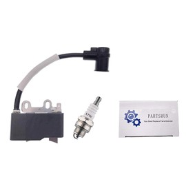 PARTSRUN Ignition Coil + Spark Plug ID#C9927 5（9） B EMG-61 for Echo Mantis Tiller SV-5C/2 TC-210 SHINDAIWA YAMABIKO A411000220 A411000221,ZF713-1-XHHS